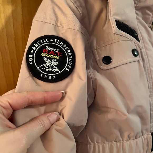 Triple F.A.T. Goose SAGA Collection | Isella Girls Hooded Goose Down Jacket Park - Picture 2 of 3